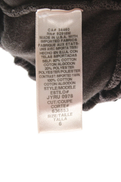 Juicy Couture Girls Cotton Full Zip Hooded Velvet Tracksuit Set Brown Size 6