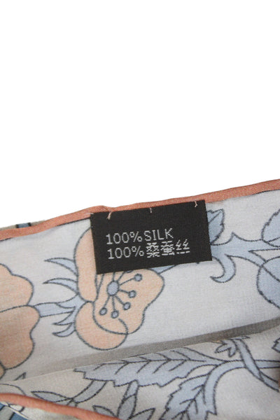 100 Percent Silk Graphic Printed Multi-Colored Scarf 41.2 x 20in