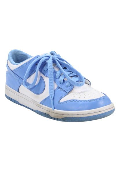 Nike Dunk Low Girls Leather Color Block Sneakers Blue White Size 5.5 Y