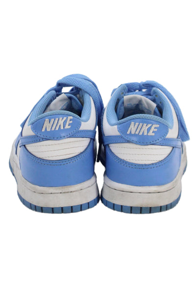 Nike Dunk Low Girls Leather Color Block Sneakers Blue White Size 5.5 Y