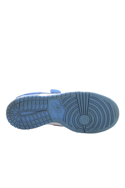Nike Dunk Low Girls Leather Color Block Sneakers Blue White Size 5.5 Y