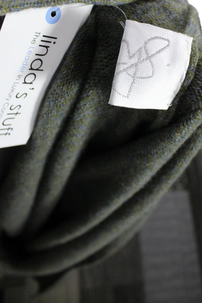 Shi Women Green Wool Cowl Neck Pullover Sweater Long Sleeve Fall Size One Size