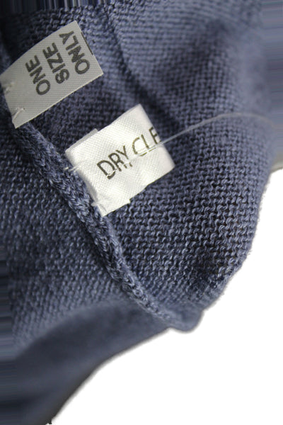 Shi Womens Pullover Sweater Blue V Neck 3/4 Sleeve Casual Size One Size
