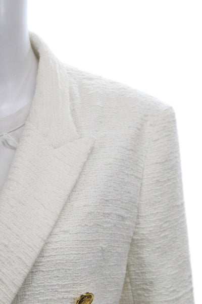 Babaton Womens Basic Jacket White Button Front Long Sleeve Size M
