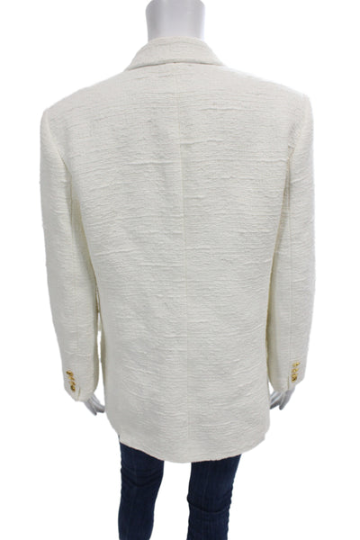 Babaton Womens Basic Jacket White Button Front Long Sleeve Size M