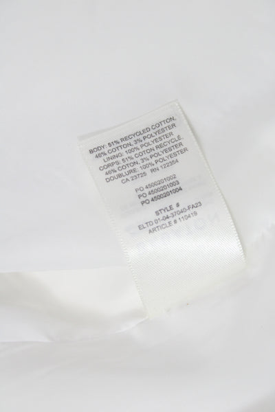 Babaton Womens Basic Jacket White Button Front Long Sleeve Size M