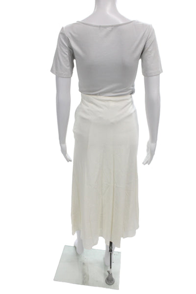 Jonathan Simkhai Women Set Ivory Drawstring Midi Skirt Long Sleeve Size XS