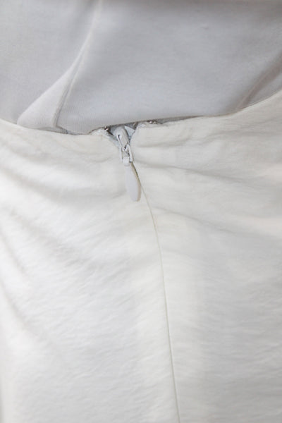 Jonathan Simkhai Women Set Ivory Drawstring Midi Skirt Long Sleeve Size XS