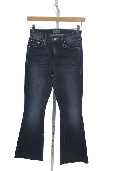 Mother Womens Flared Jeans Blue Viscose Mid Rise Inseam 31 Size 23