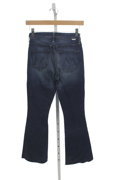 Mother Womens Flared Jeans Blue Viscose Mid Rise Inseam 31 Size 23