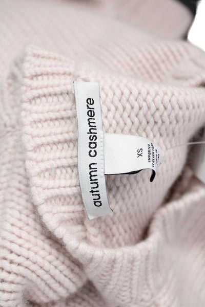 Autumn Cashmere Women Pink Crewneck Pullover Sweater Size XS