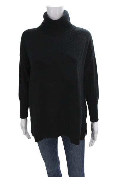 Joie Womens Black Turtleneck Pullover Sweater 70% Wool Long Sleeve Size XS