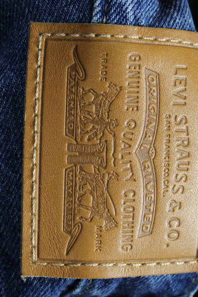 Levi's Mens Straight Jeans Blue High Rise 32 Inseam Size 25