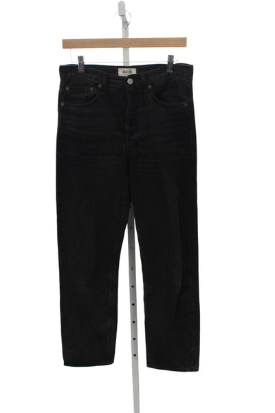 Agolde Womens Black Straight Jeans High Rise Size 25