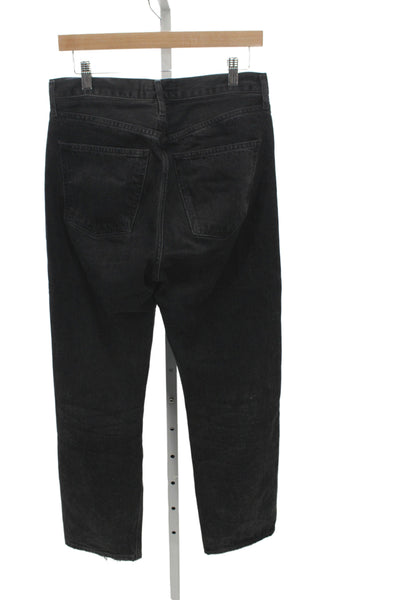Agolde Womens Black Straight Jeans High Rise Size 25