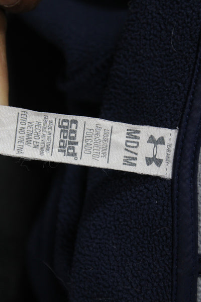 Under Armour Womens Basic Jacket Blue Polyester Zip Long Sleeve Size M