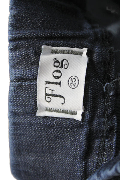 Flog Womens Skinny Jeans Blue Cotton Mid Rise Button Size 25