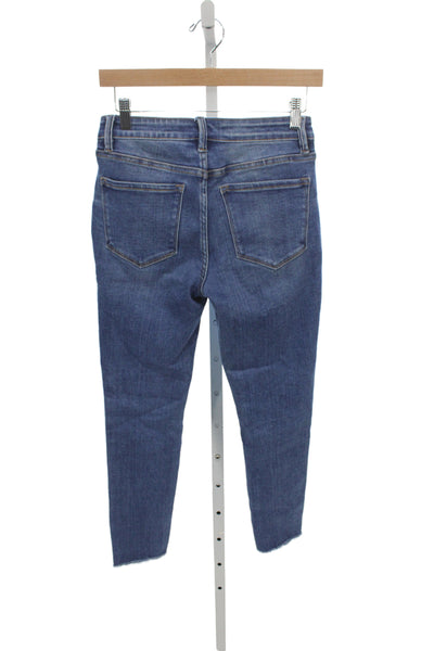 Vervet Womens Skinny Jeans Blue Cotton Mid Rise 24 Inseam Size 26