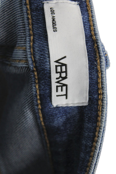 Vervet Womens Skinny Jeans Blue Cotton Mid Rise 24 Inseam Size 26