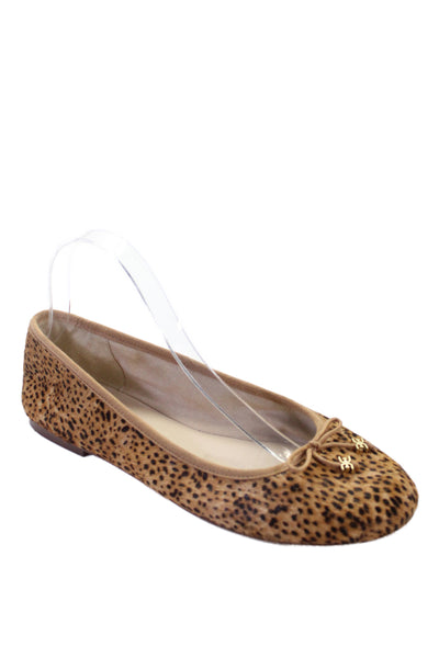 Sam Edelman Womens Suede Cheetah Print Ballet Flats Brown Size 9.5