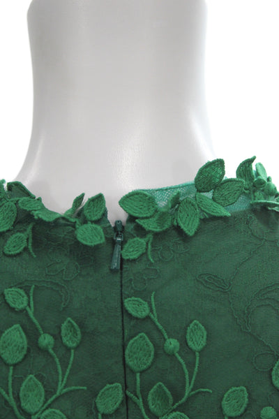 Costarellos Womens A-Line Green High Neck Long Sleeve Dress Size 46