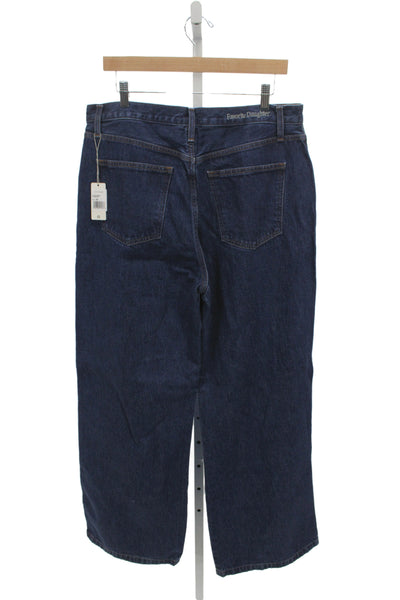 Favorite Daughter Womens Wide-Leg Jeans Blue High Rise 100% Cotton Size 32