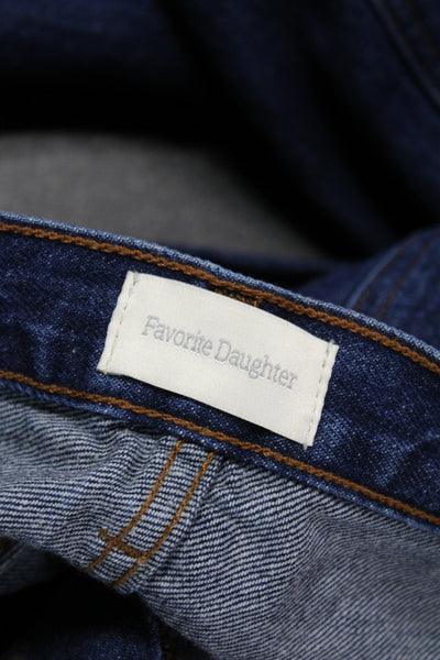 Favorite Daughter Womens Wide-Leg Jeans Blue High Rise 100% Cotton Size 32