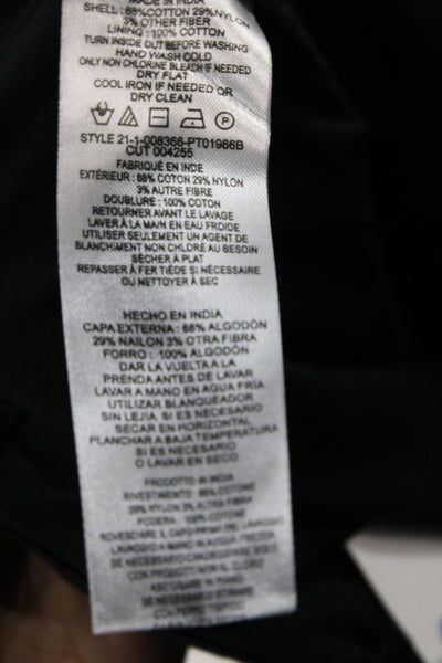 Joie Women Paperbag Waist Black Cotton Pants Inseam 26 Size 4