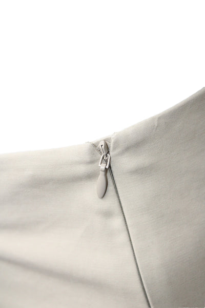 Lafayette 148 New York Womens Cropped Beige Pants Zip 96% Cotton Size 8