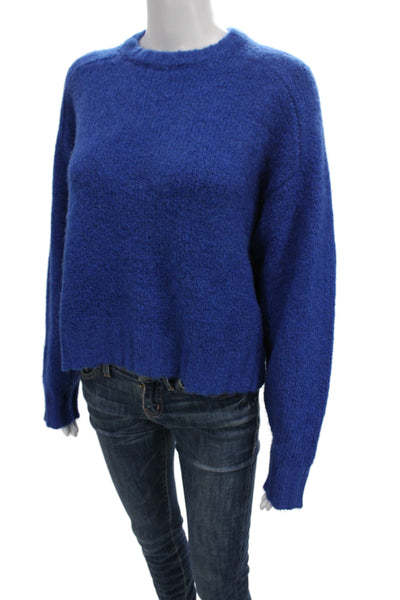 Pistola Womens Pullover Sweater Blue Crew Neck Long Sleeve Size M