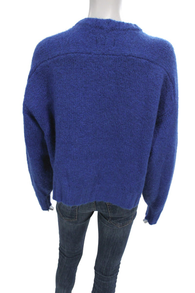 Pistola Womens Pullover Sweater Blue Crew Neck Long Sleeve Size M