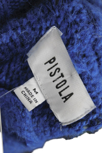 Pistola Womens Pullover Sweater Blue Crew Neck Long Sleeve Size M