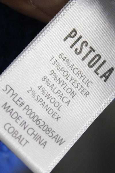 Pistola Womens Pullover Sweater Blue Crew Neck Long Sleeve Size M