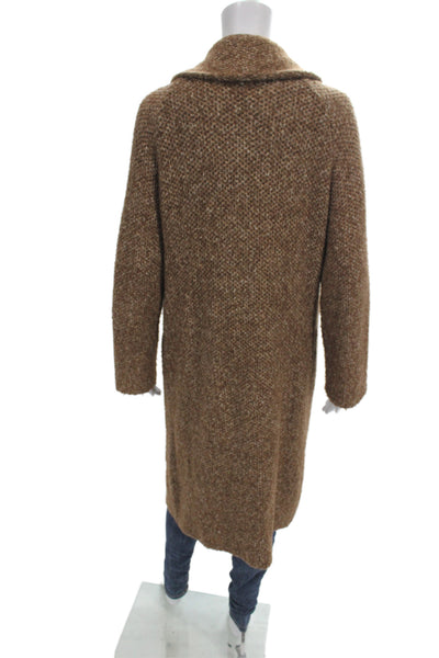 Lost + Wander Womens Brown Overcoat Button Closure Casual Size XS