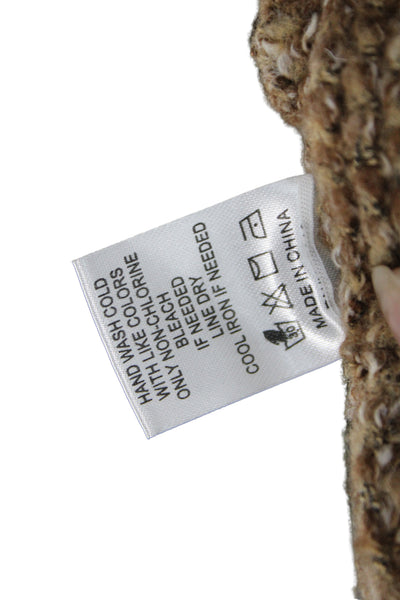 Lost + Wander Womens Brown Overcoat Button Closure Casual Size XS