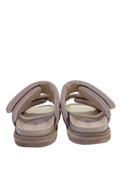 Alias Mae Womens Double Strap Leather Slide Sandals Beige Size 38