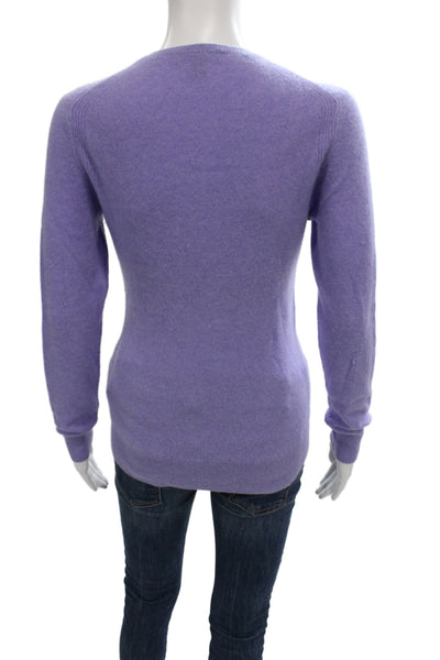 Saks Fifth Avenue Women Cashmere Pullover Sweater Purple Size XS