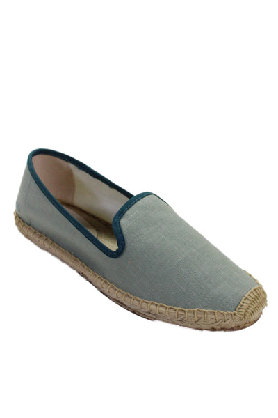 Soludos Womens Slide On Espadrille Flats Sea Green Size 7