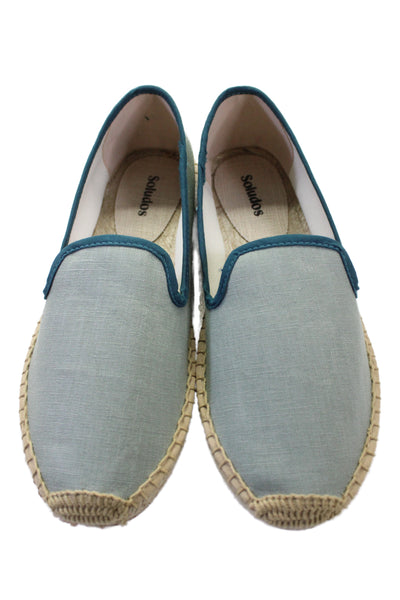 Soludos Womens Slide On Espadrille Flats Sea Green Size 7