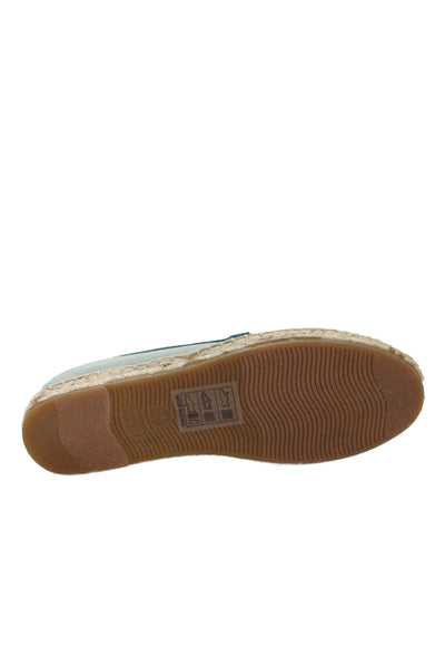 Soludos Womens Slide On Espadrille Flats Sea Green Size 7