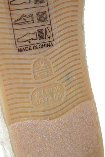 Soludos Womens Slide On Espadrille Flats Sea Green Size 7