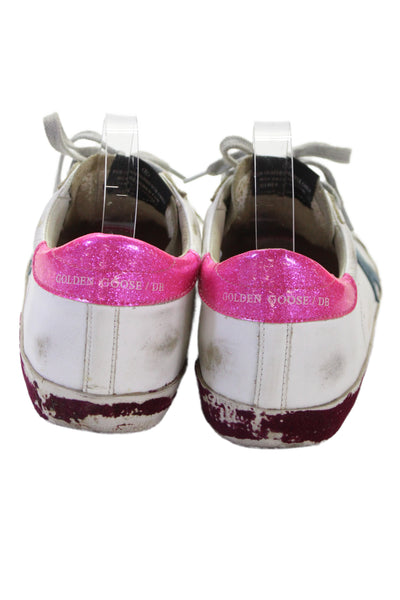 Golden Goose Deluxe Brand Womens Leather Superstar Sneakers White Size 37 7