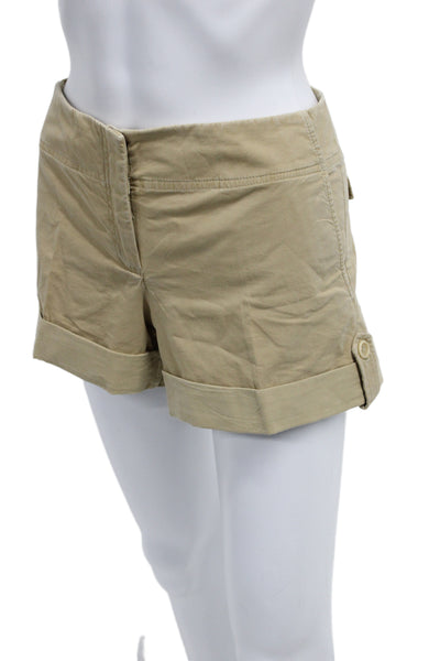 Theory Womens Chino Shorts Beige Size 6