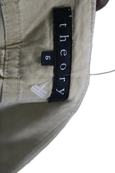 Theory Womens Chino Shorts Beige Size 6