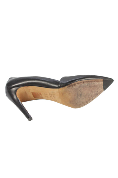 Vince Womens Leather Pointed Toe Stiletto High Heels Black Size 8