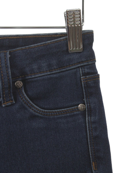 Tractr Womens Skinny Mid Rise Blue Cotton Jeans Button Fly Size 25