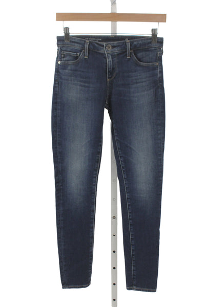 AG Adriano Goldschmied Womens Skinny Jeans Blue Cotton Size 25