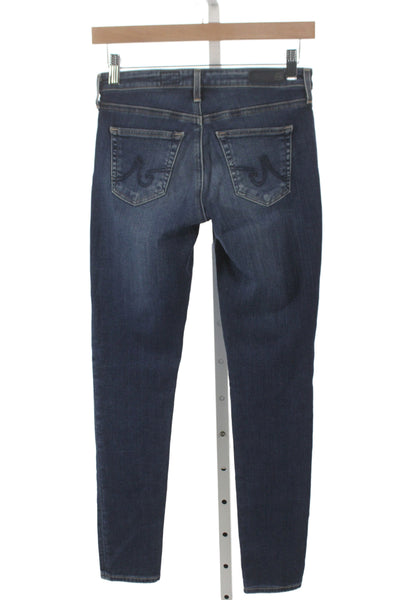 AG Adriano Goldschmied Womens Skinny Jeans Blue Cotton Size 25