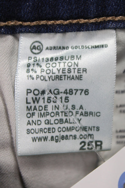 AG Adriano Goldschmied Womens Skinny Jeans Blue Cotton Size 25