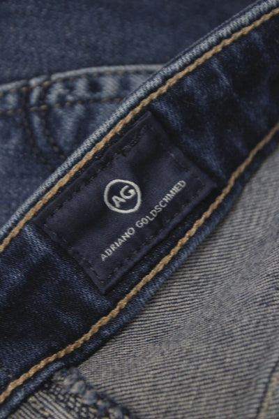 AG Adriano Goldschmied Womens Skinny Jeans Blue Cotton Size 25
